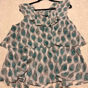 Mossimo Supply Co. Teal and Gray Blouse xxl